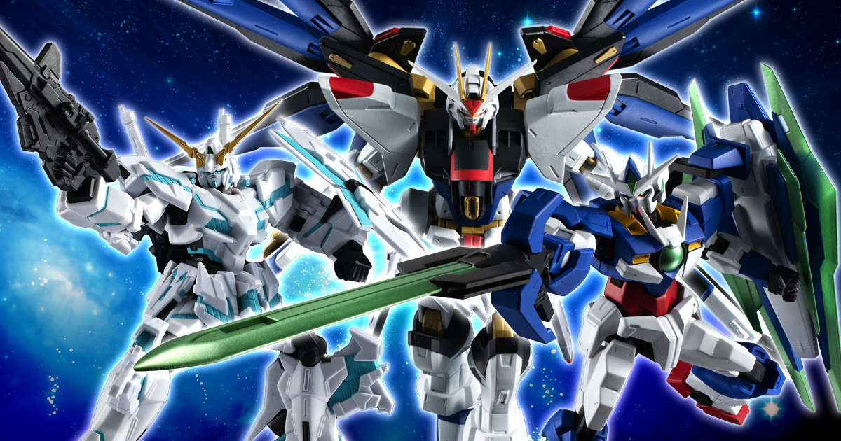 GUNDAM UNIVERSE Strike Freedom Gundam, 00 QAN[T], and Unicorn (Awakened ...