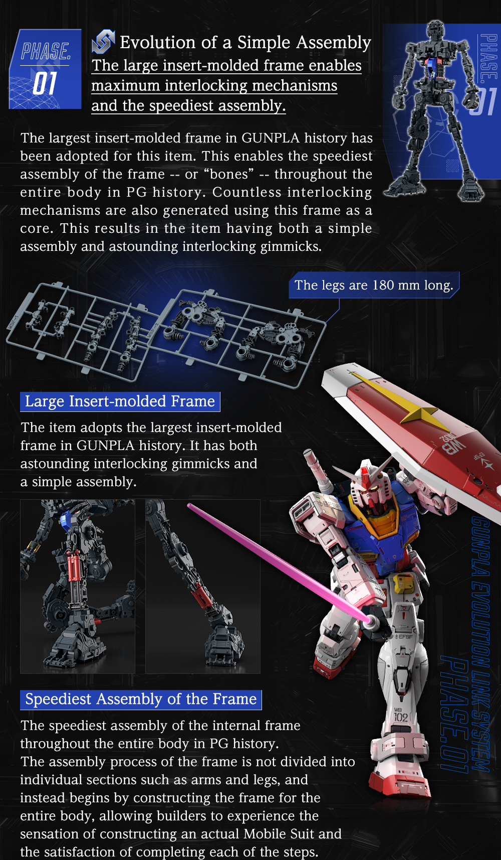Bandai BAS2530615 11.81 in. RX-78-2 Mobile Suit Gundam PG Unleashed Model  Kit